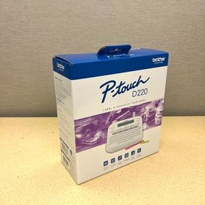 NWT Brand New In Box Brother P-Touch Label Maker D220 White